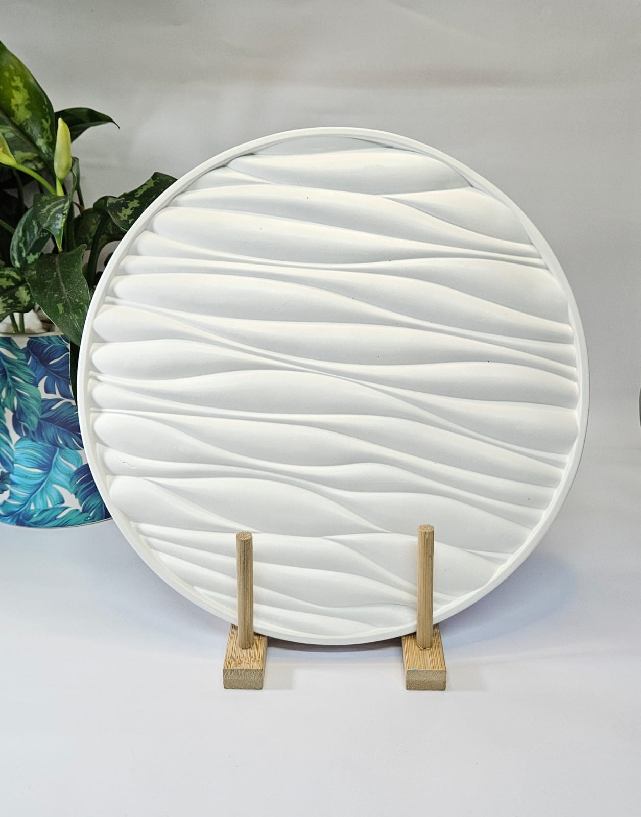 Large Wave Round Tinket Tray