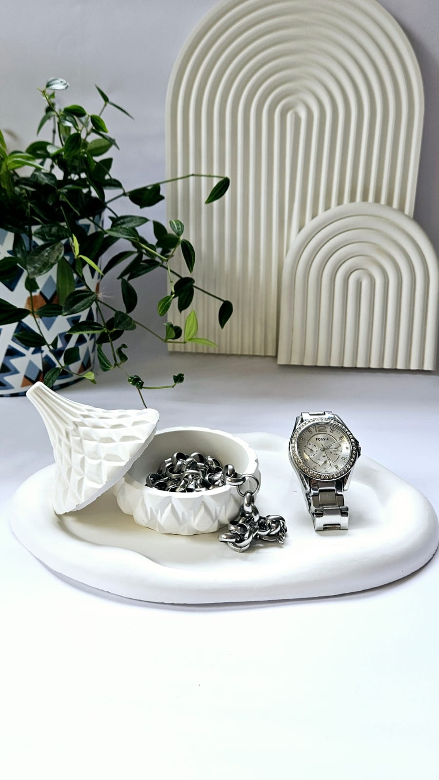 Asymmetrical Trinket Tray 2 piece set