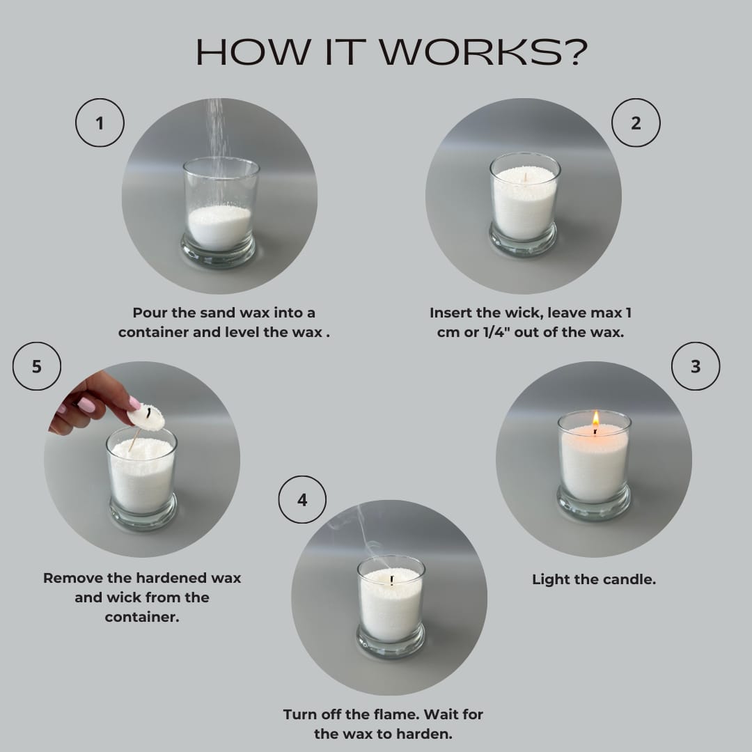 Sandwax for Large Asymmetrical Candle Vessel