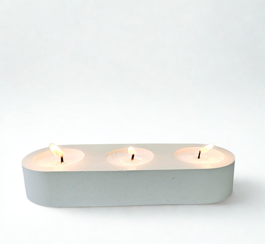 Oval Round Candle Vessel