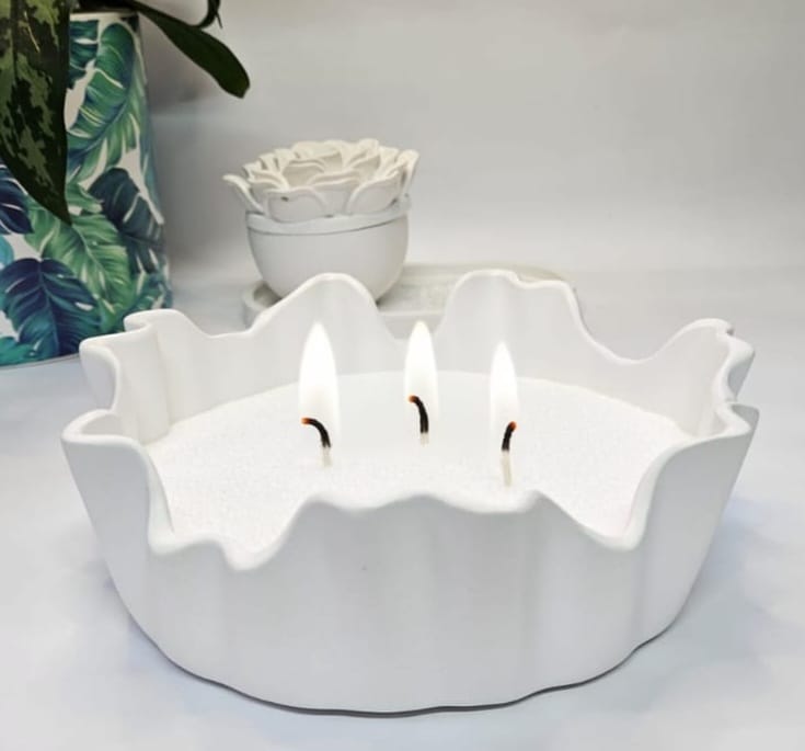 Large Asymmetrical Candle Vessel