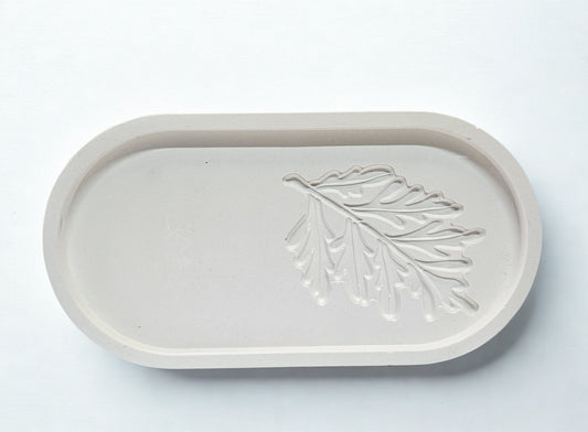 Embossed Leaf Trinket Tray