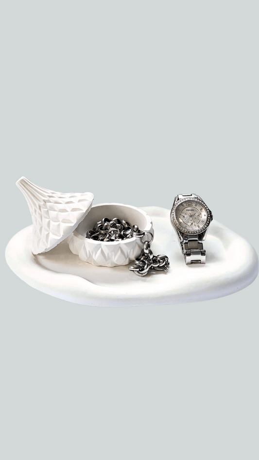 Asymmetrical Trinket Tray 2 piece set